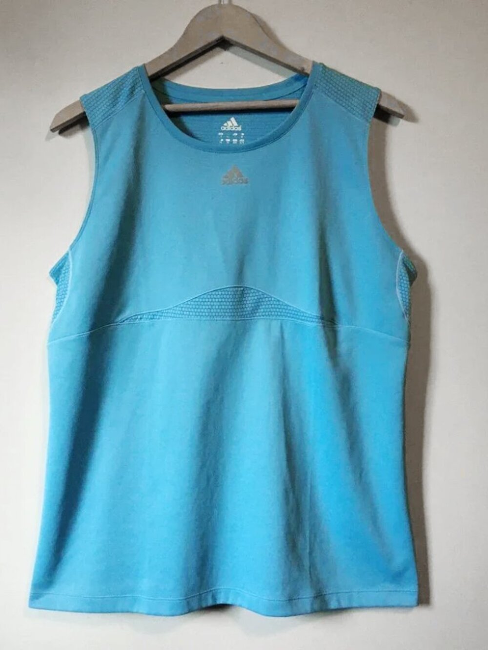 Adidas Clima365 Muscle Tank Top Sky Blue Sleeveless Workout Top XL